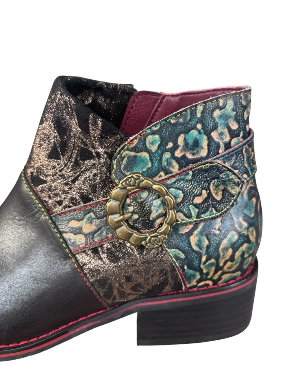 L'Artiste by Spring Step Tiatia Black Ankle Bootie